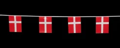 Clearance Flagguirlande 4 meter - Firkantflag Festartikler
