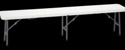 Discount Foldebænk Kunststof L. 180 cm - hvid Klapstole Og -Borde|Bord- Og Bænksæt