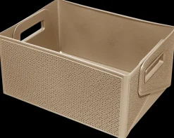 Online Foldekasse 33 x 23,5 x 15,5 cm sand Opbevaringsbokse Og -Kasser
