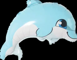 Clearance Folieballon 46 cm - Blå delfin Festartikler