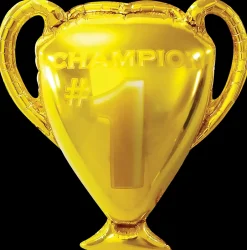 Best Folieballon 61 cm - Guld pokal Festartikler