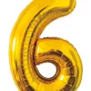Sale Folieballon Guld 86 cm - Nr 6 Festartikler|Nytårspynt