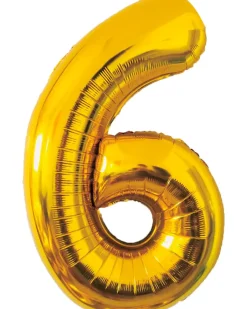 Sale Folieballon Guld 86 cm - Nr 6 Festartikler|Nytårspynt