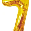 Clearance Folieballon Guld 86 cm - Nr 7 Festartikler|Nytårspynt