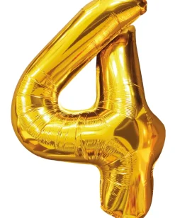 Outlet Folieballon Guld 86 cm - Nr 4 Festartikler|Nytårspynt