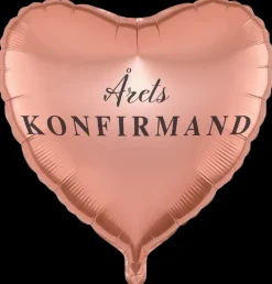 Clearance Folieballon Konfirmand - hjerte rosa Festartikler