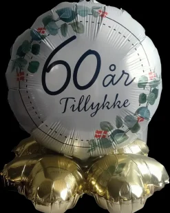 Outlet Folieballon på fod Ø35 - 60 år Festartikler