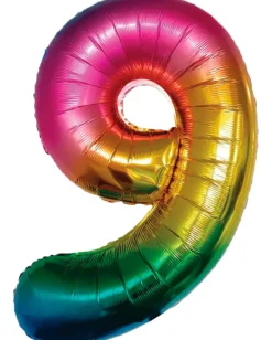 Clearance Folieballon Regnbue 86 cm - Nr 9 Festartikler