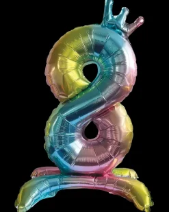 Sale Folieballon Regnbue med krone 70 cm - Nr 8 Festartikler