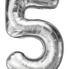 Sale Folieballon Sølv 86 cm - Nr 5 Festartikler|Nytårspynt