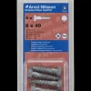 Clearance Fransk skrue 8 x 40 mm 4-pak Skruer