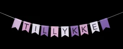 Outlet Guirlande Tillykke - Pink og lilla Festartikler