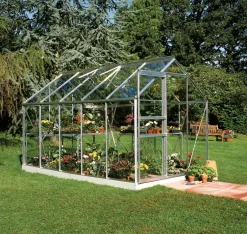 Online Drivhus Popular 106 med glas og fundament - alu Drivhuse