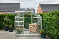 Online Drivhus Popular 106 med glas og fundament - alu Drivhuse