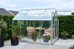 Drivhus Popular 86 med glas og fundament - alu Drivhuse