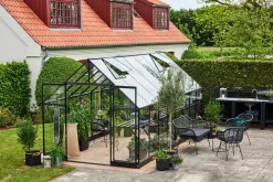 Online Drivhus Qube+ 816 + hærdet glas - sort Drivhuse