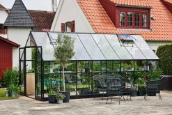 Online Drivhus Qube+ 816 + hærdet glas - sort Drivhuse