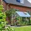 Best Drivhus Qube 610 + hærdet glas - sort Drivhuse
