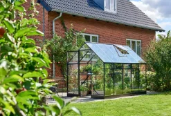 Best Drivhus Qube 610 + hærdet glas - sort Drivhuse