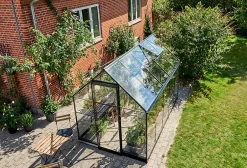 Best Drivhus Qube 610 + hærdet glas - sort Drivhuse