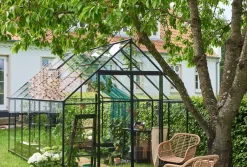 Discount Drivhus Qube+ 812 + hærdet glas - sort Drivhuse