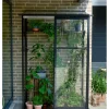 New Drivhus Qube Lean-to 24 hærdet glas - sort Vægdrivhuse