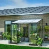 Hot Drivhus Qube Lean-to 68 hærdet glas - sort Vægdrivhuse
