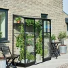 Drivhus Qube Lean-to 26 hærdet glas - sort Vægdrivhuse
