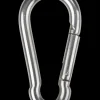 Brandmandshage rustfrit 120 mm Karabinhager