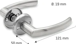 Sale Dørgreb aluminium 19 mm - Libra Dør- Og Vinduesgreb