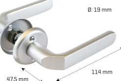 Sale Dørgreb aluminium 19 mm - Mira Dør- Og Vinduesgreb