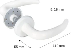 Sale Dørgreb plast 19 mm - hvid Dør- Og Vinduesgreb