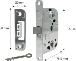 Discount Låsekasse 150 mm - krom Dør- Og Vinduesgreb