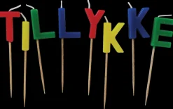 Best Kagelys på pind - TILLYKKE multifarvet Festartikler