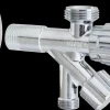Outlet Kombistopventil 1/2" x 3/8" x 3/4" med roset Haner Og Ventiler