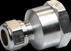 Outlet Kompressions muffe 10 mm x 1/2" 2-pak - krom Rør Og Fittings