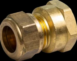Outlet Kompressions muffe 15 mm x 3/4" - messing Rør Og Fittings