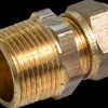 Outlet Kompressions nippel 15 mm x 1/2" - messing Rør Og Fittings
