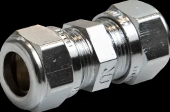 Online Kompressions samlemuffe 10 mm - krom Rør Og Fittings