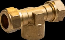 Online Kompressions T-stykke 15 mm x 1/2" - messing Rør Og Fittings