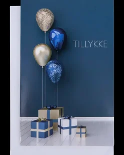 Best Kort med kuvert 11x17 cm - balloner og gaver Festartikler