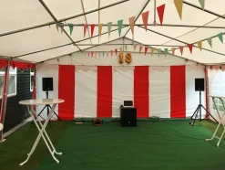 Online Partytelt PVC 6 x 8 m - rød/hvid Pavilloner, Partytelte Og Tilbehør