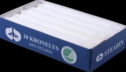 New Kronelys hvid 10-pak Lys Og Olielamper