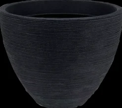 Discount Krukke ribber Ø40 cm - antracitgrå Potter, Krukker Og Plantemøbler