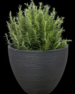Discount Krukke ribber Ø40 cm - antracitgrå Potter, Krukker Og Plantemøbler