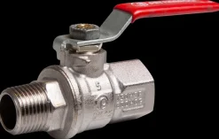 Hot Kuglehane 1/2" M/N med L-greb Haner Og Ventiler