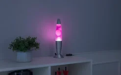 Clearance Lavalampe H. 34 cm - pink/hvid Bordlamper