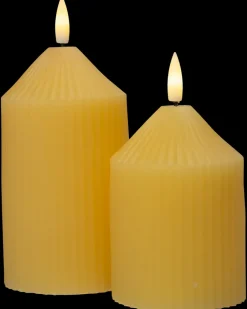 Clearance LED-vokslys 2-pak - påskegul Lys Og Olielamper