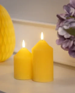 Clearance LED-vokslys 2-pak - påskegul Lys Og Olielamper