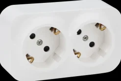 Hot Stikkontakt dobbelt med schuko Afbrydere Og Stikkontakter